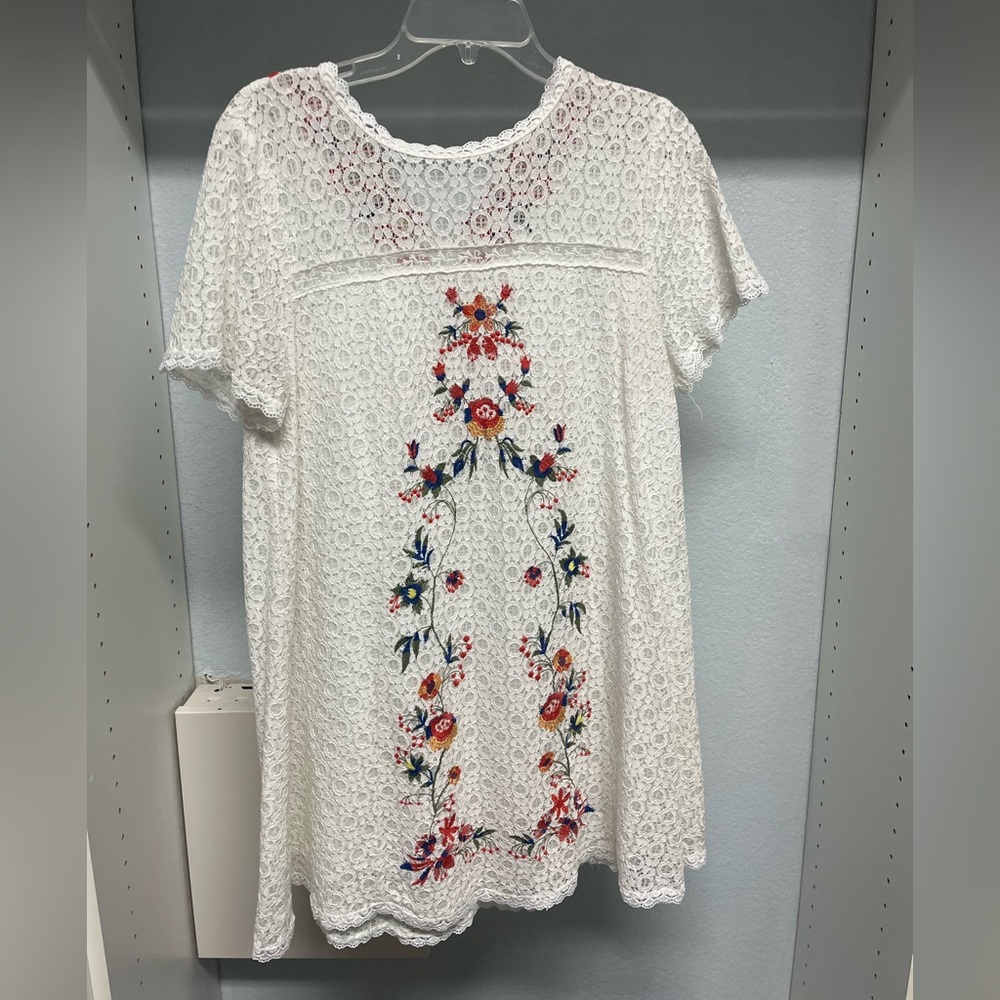 Floral Embroidered Lace Dress